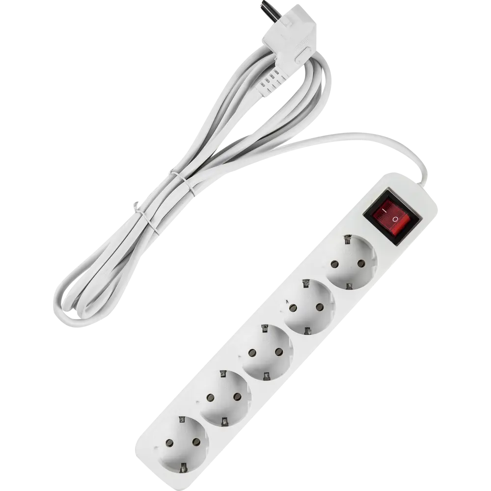 Удлинитель с заземлением Defender 5 розеток, 3 м STLM-2071832