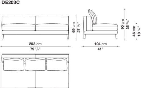 Угловой диван из ткани Maxalto Dives Soft ARCH-00042072 - Вид №21