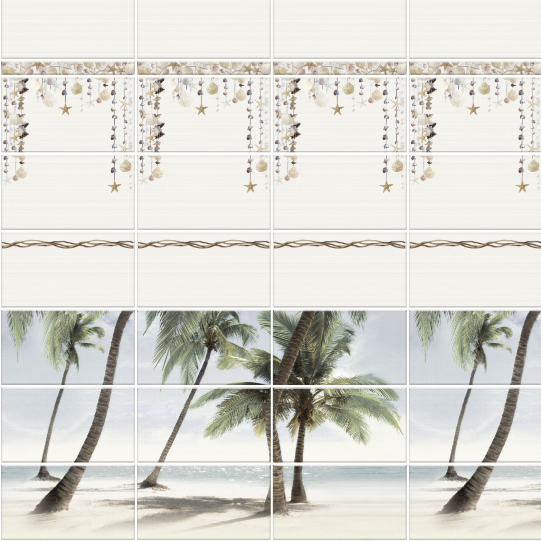 Панель пласт. "Новита" Мальдивы Пальма (Узор) 2,7*0,25 АКВАТОН Novita STSR-403 - Вид №1