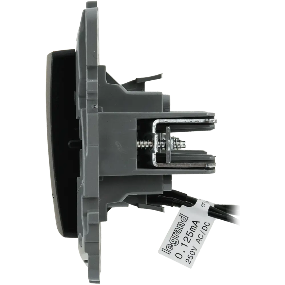 Legrand Etika — выключатель двухклавишный с подсветкой, антрацит 82496729 STLM-0028734 - Вид №4