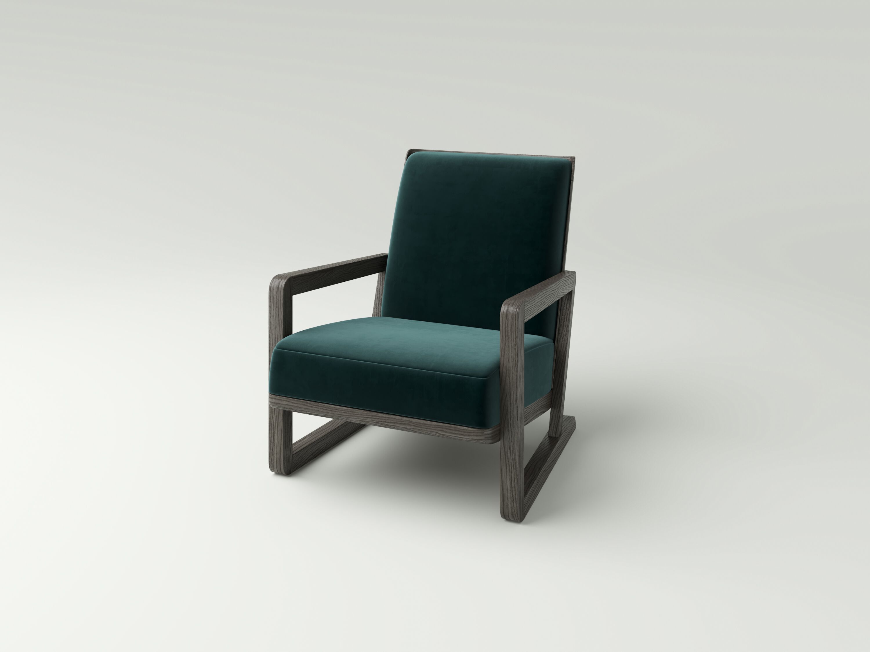 Бархатное и Дубовое кресло с подлокотниками NITZAN HOME SEYMOUR ARCH-00111330