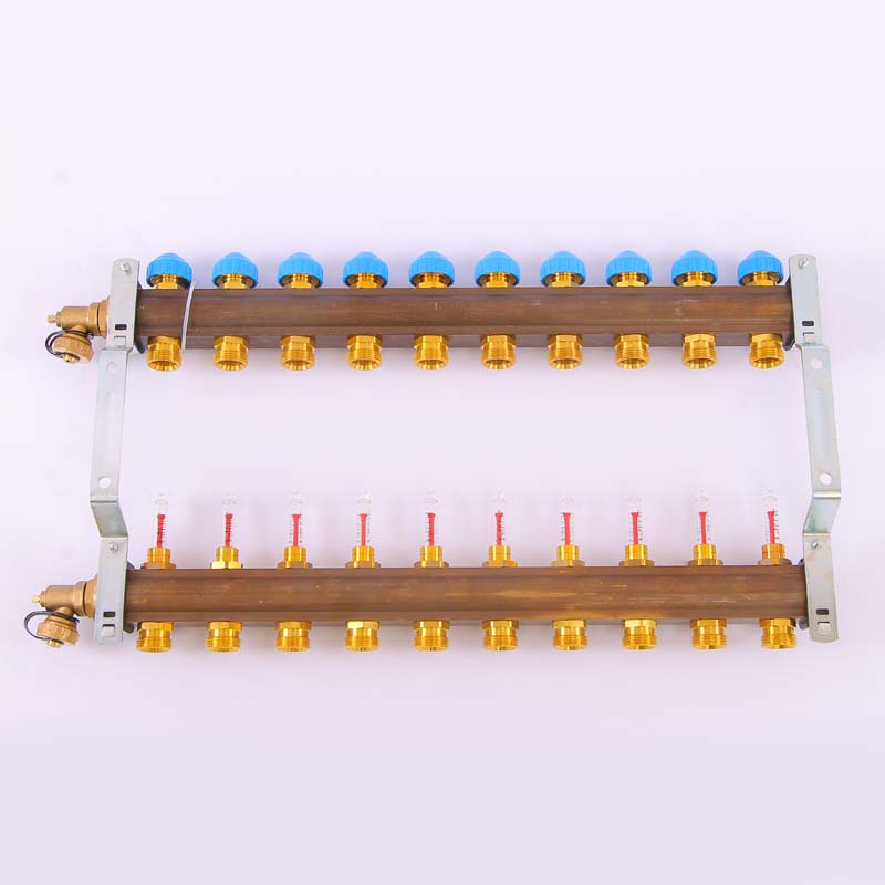 Коллекторная группа HKV/T с термостатическими вентилями и расходомерами WATTS Ind 1"x3/4"ЕК 10 выходов 10004204 - Вид №5