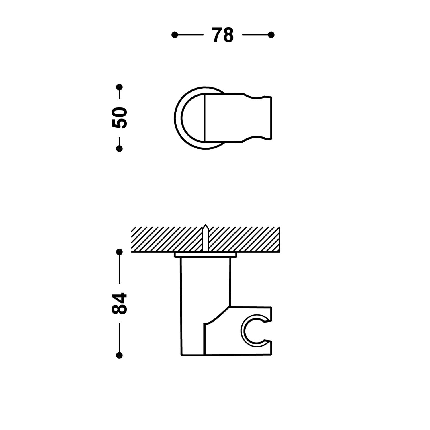 Регулируемая подставка для ручного душа-29963901 TRES Showers - Вид №1