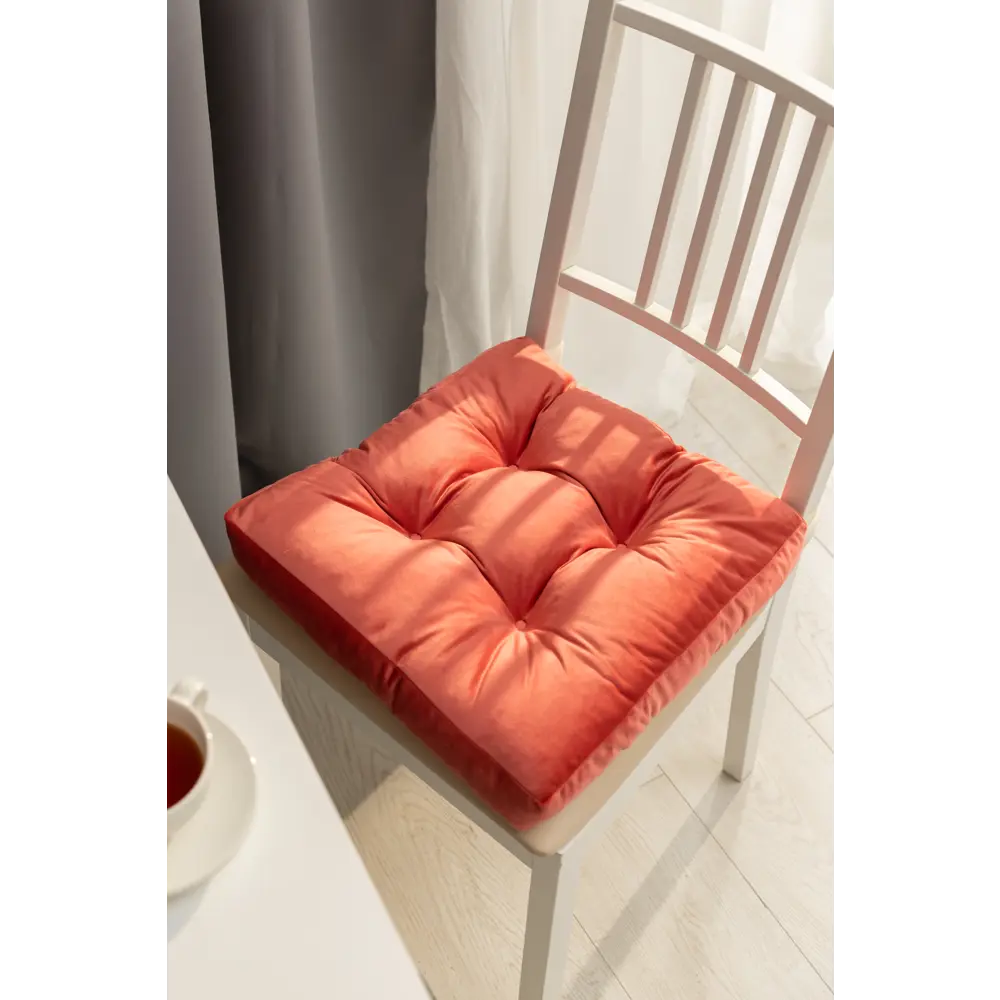 Подушка для стула Jimena 40x40 см цвет красный SEASONS STLM-2156550 - Вид №3