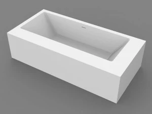 MOMA Design Отдельностоящая прямоугольная ванна Platinum