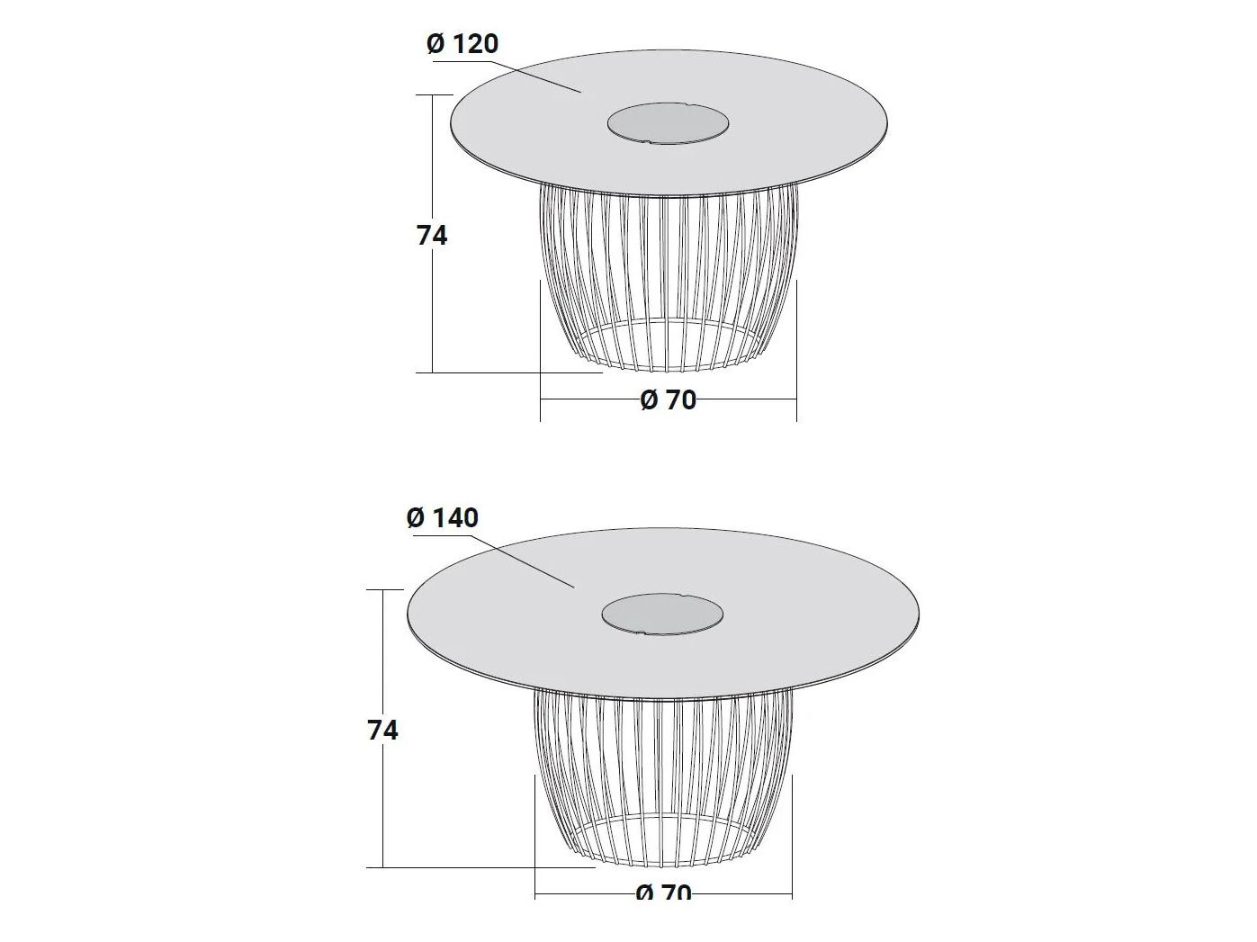 Круглый металлический стол Natevo Атолл ARCH-00109993 - Вид №4