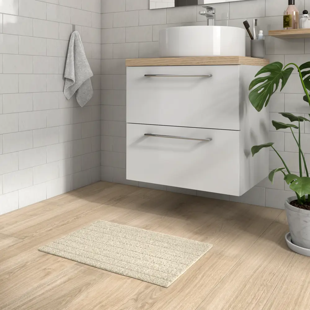 Коврик для ванной комнаты Sensea Essential 60x40 см цвет кремовый STLM-2087613 - Вид №5