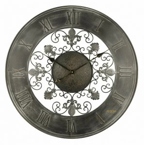 Часы настенные металлические с римскими цифрами 68 см серые Aviere AVIERE ДИЗАЙНЕРСКИЕ 00-3872812 Серый