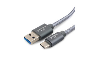 16205129 Кабель USB 3.0 AM/Type-C, длина 1.8м, титан CC-P-USBC03Gy-1.8M Cablexpert