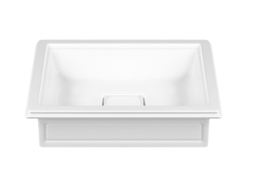 Прямоугольная столешница для рук из Cristalplant® Gessi элегантность ARCH-00096501