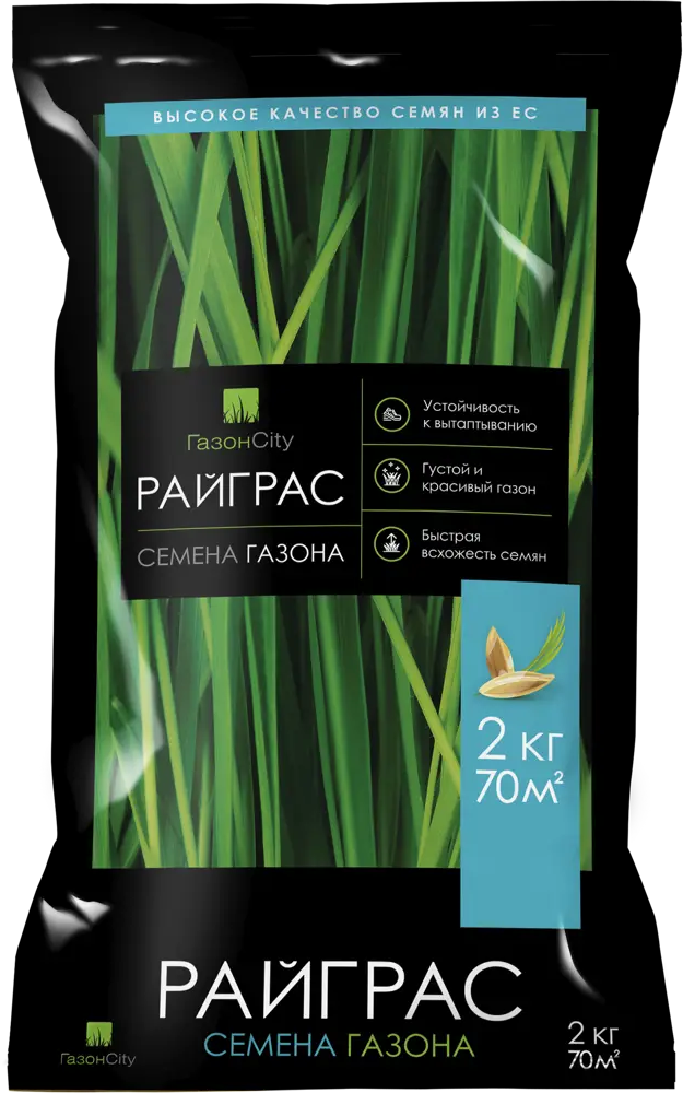 ГАЗОНCITY Райграс 100% - семена для спортивного газона 2 кг 82839168