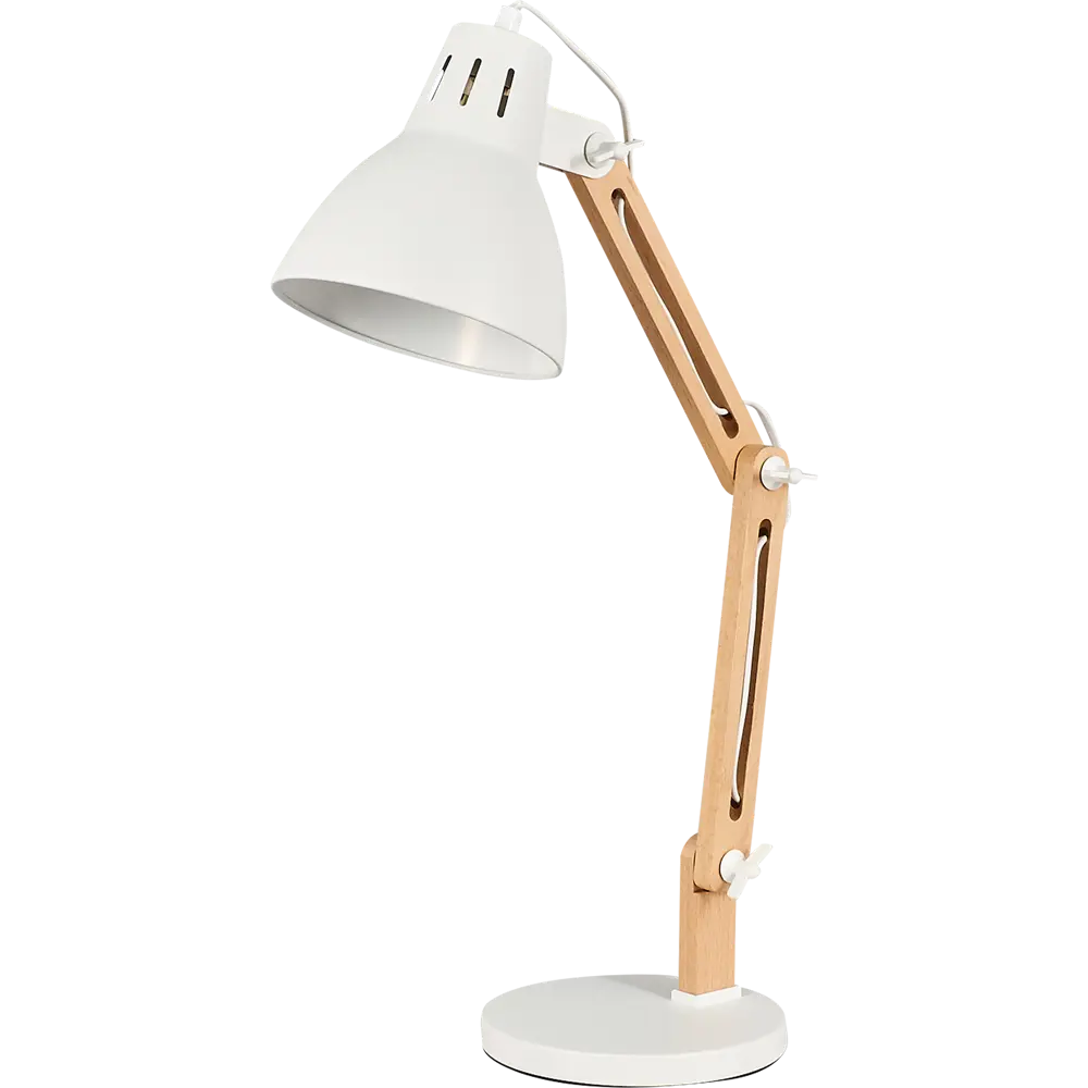 Настольная лампа Camelion KD-355 в стиле лофт с деревянной стойкой 82705312 STLM-0034502 - Вид №1