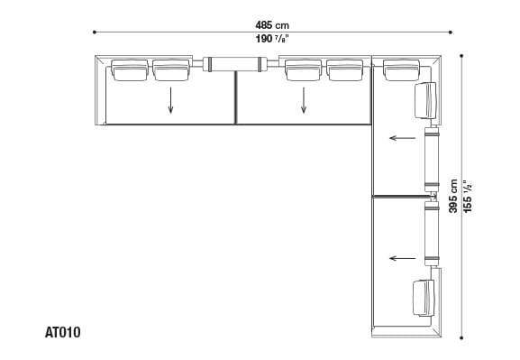 Кожаный диван B&B Italia Атолл ARCH-00112726 - Вид №16