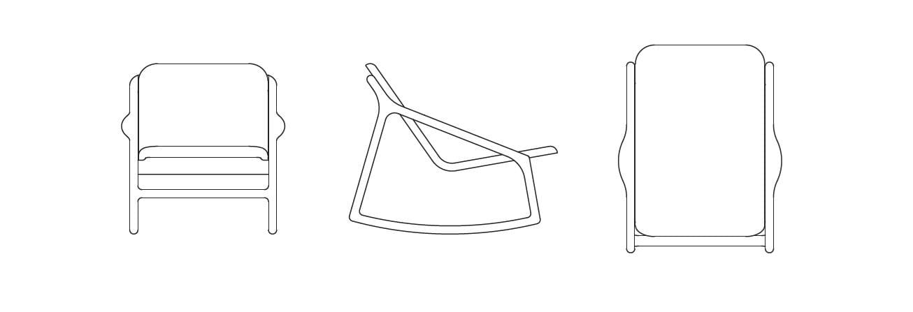 Кресло-качалка из массива дерева Woak Marshall ARCH-00110840 - Вид №4