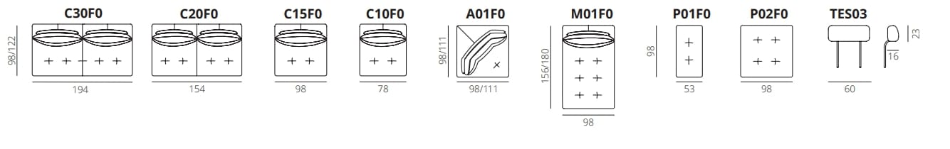 Модульный тканевый диван AERRE ITALIA SCARLET ARCH-00109417 - Вид №8