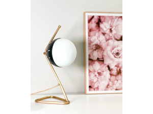 Светодиодный торшер из металла и стекла