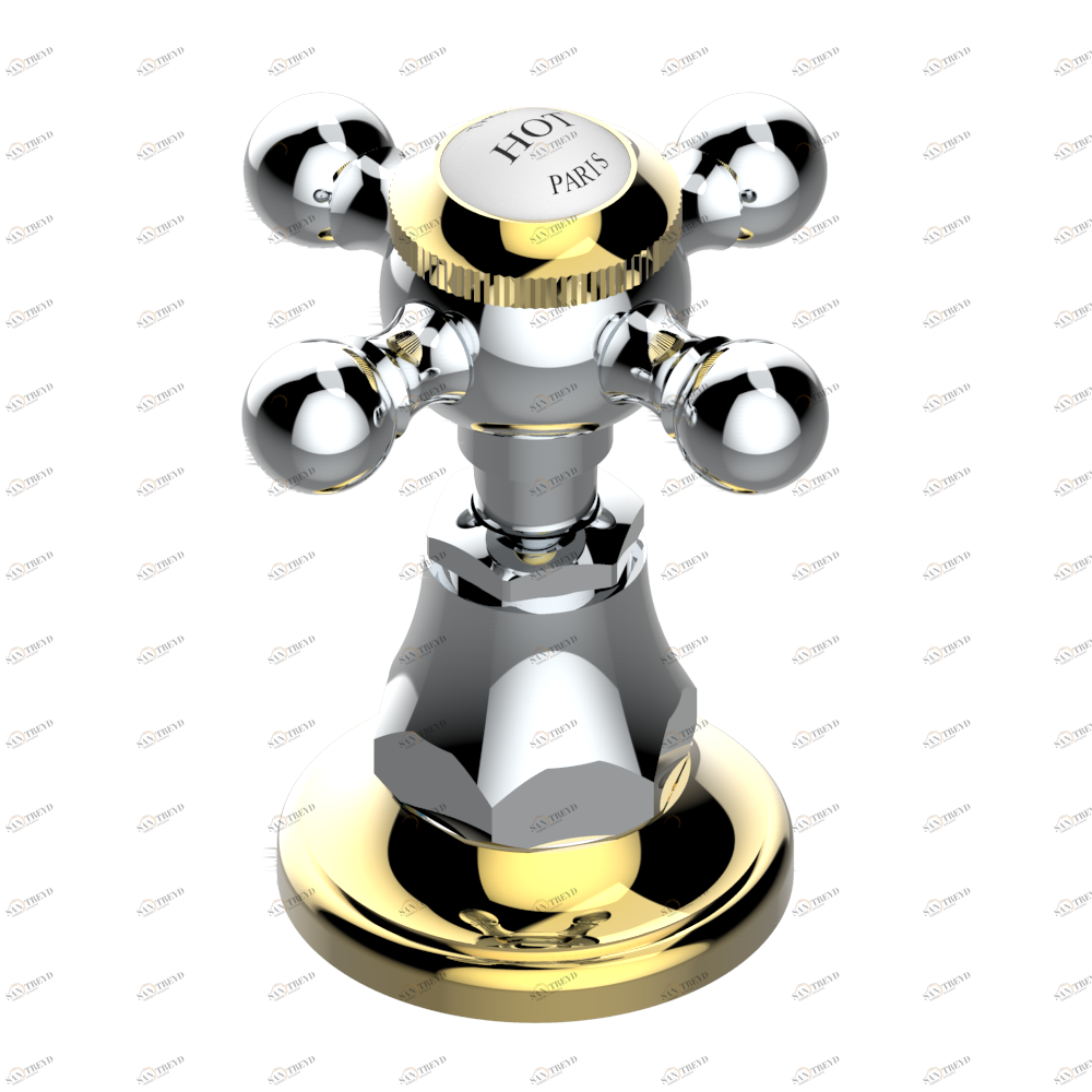 G25-35/H Вентиль устанавливаемый на борту 1/2" для горячей воды Thg-paris 1900 Хром/золото G25 35/H CAT.A