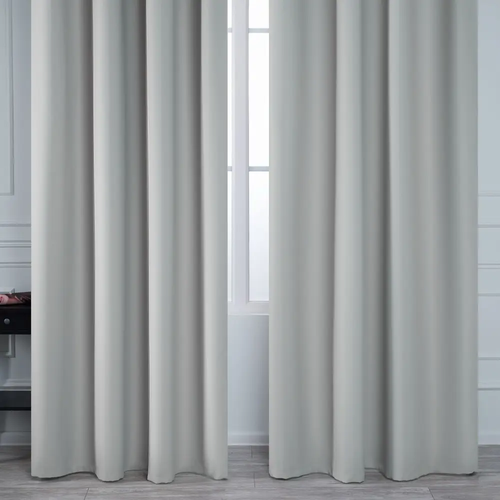 Комплект штор на ленте Кларис 140x280 см цвет серый 89355464 STLM-2035550 SANPA HOME 