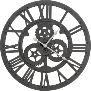 Часы настенные круглые 45 см чёрные