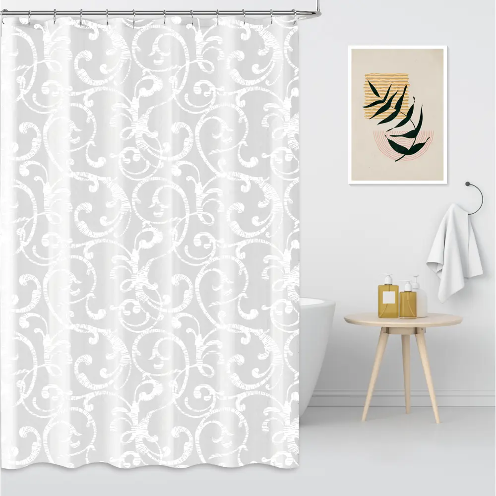 Штора для душа Swensa Viel 180x200 см полиэстер цвет белый STLM-2030408