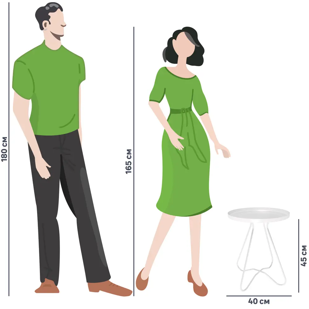 Столик кофейный Sheffilton круг 45x40 см цвет белый STLM-2091586 - Вид №6