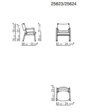 Кресло из цельного дерева и кожи с подлокотниками Flexform Ortigia S. H ARCH-00106398 - Вид №5