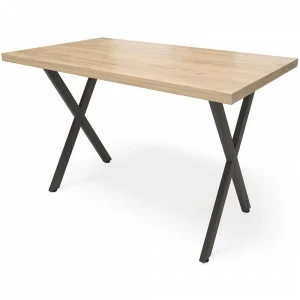 Обеденный стол прямоугольный золотой дуб 120 см "Лофт" Х light Z MILLWOOD RAW 134421 Дуб сонома;бежевый