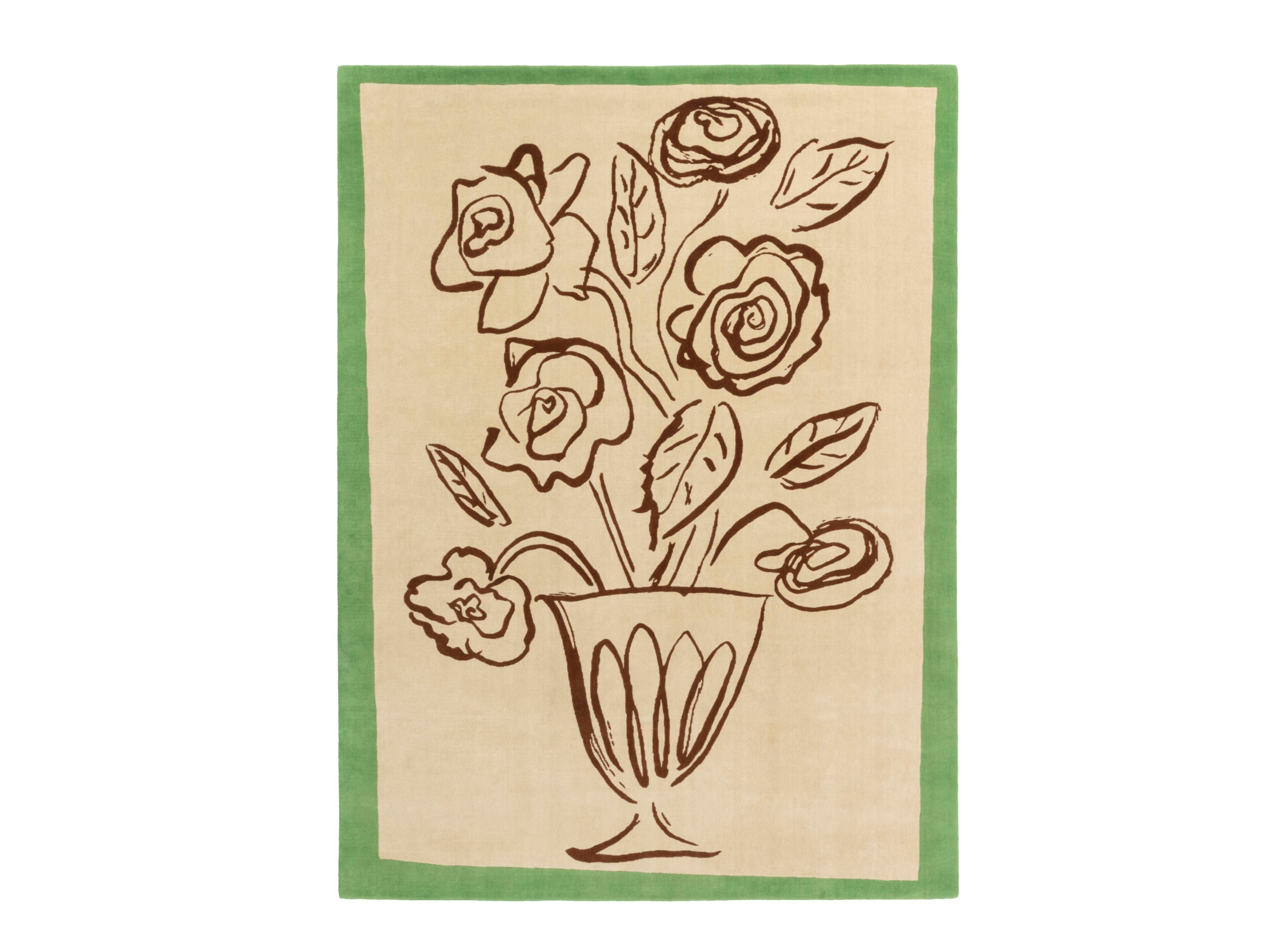 Шерстяной цветочный ковер ручной работы cc-tapis Chateau Orlando ARCH-00145984 - Вид №2