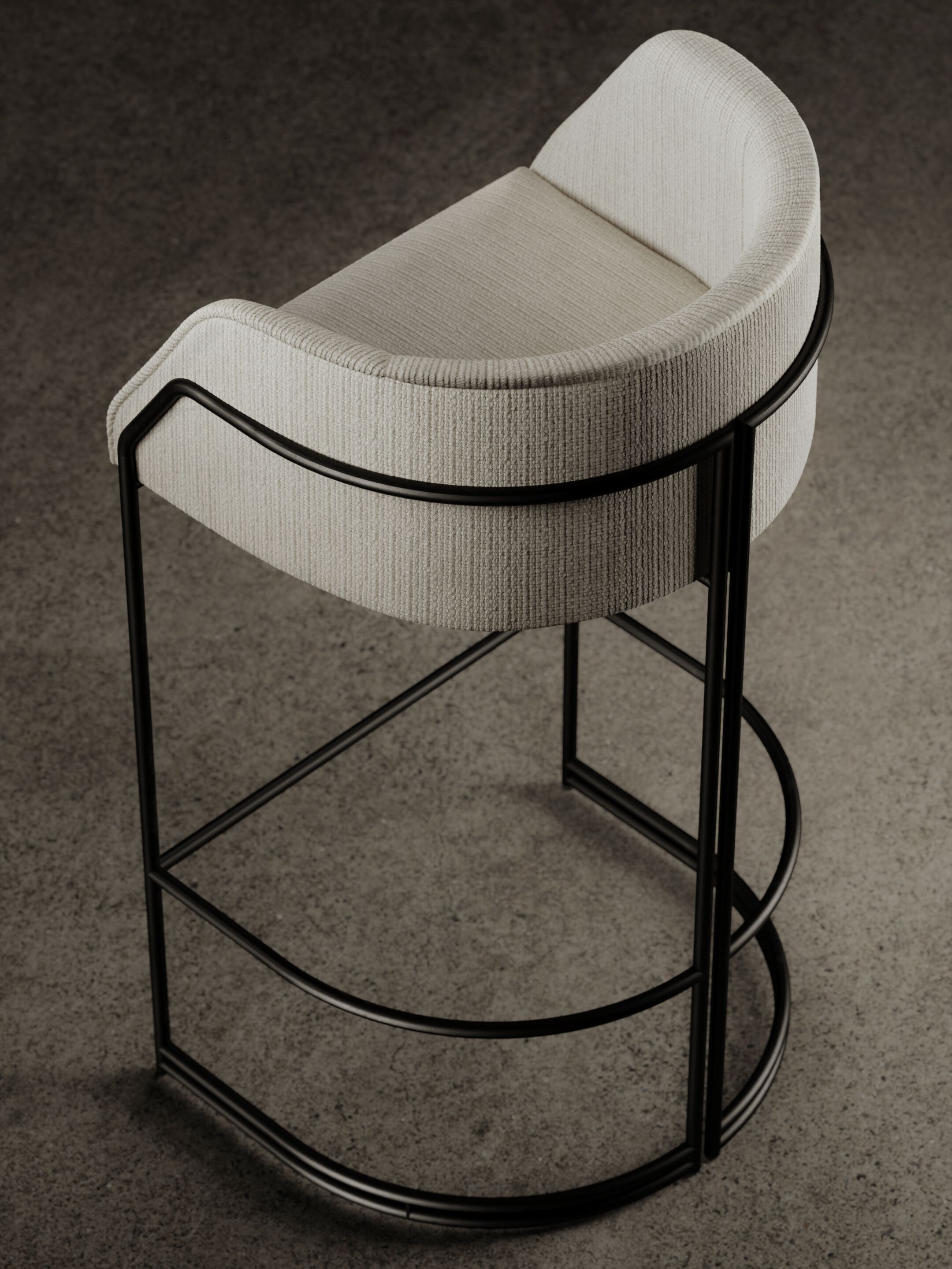 Высокий стул с тканевой подкладкой GIOPAGANI DEJA VU ARCH-00003834