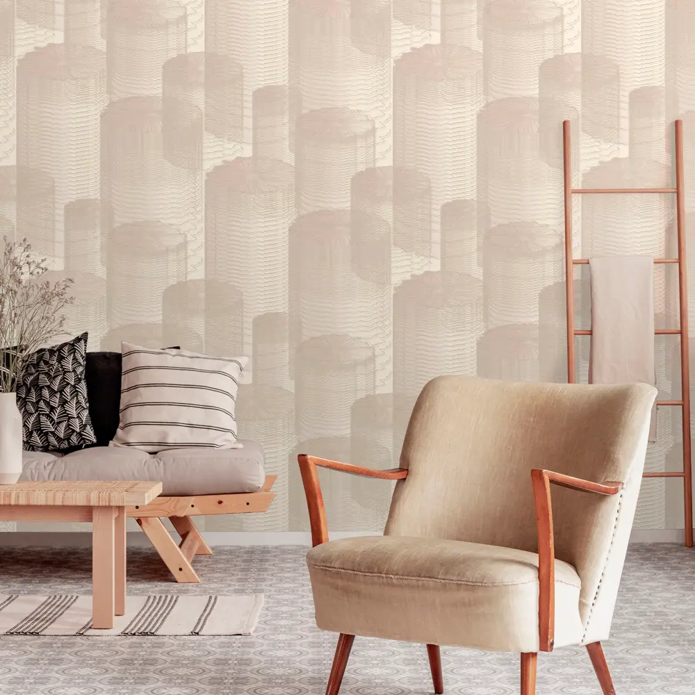 ОБОИ 1,06Х10М ФЛИЗ FLOW БЕЖ OR8024-17 ORNAMY STLM-2197016 - Вид №2