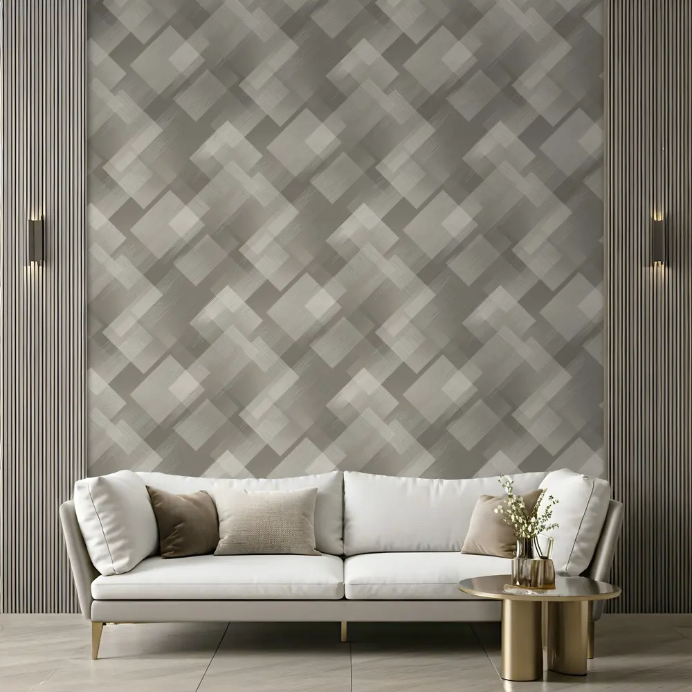 Обои флизелиновые New Age Dinamica коричневые с геометрическим рисунком 89425022 STLM-1579247 - Вид №3