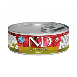 ПР0057888*12 Корм для кошек N&D Quinoa с киноа, для профилактики МКБ банка 80г (упаковка - 12 шт) Farmina