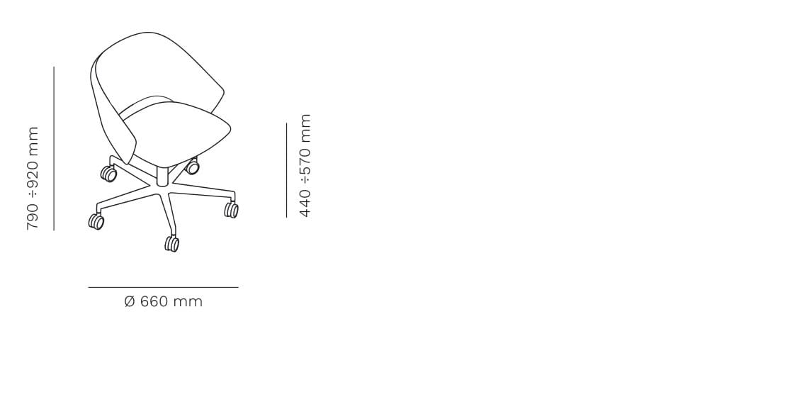 Офисное кресло из ткани с 5 спицами Mara Icon ARCH-00079040 - Вид №9