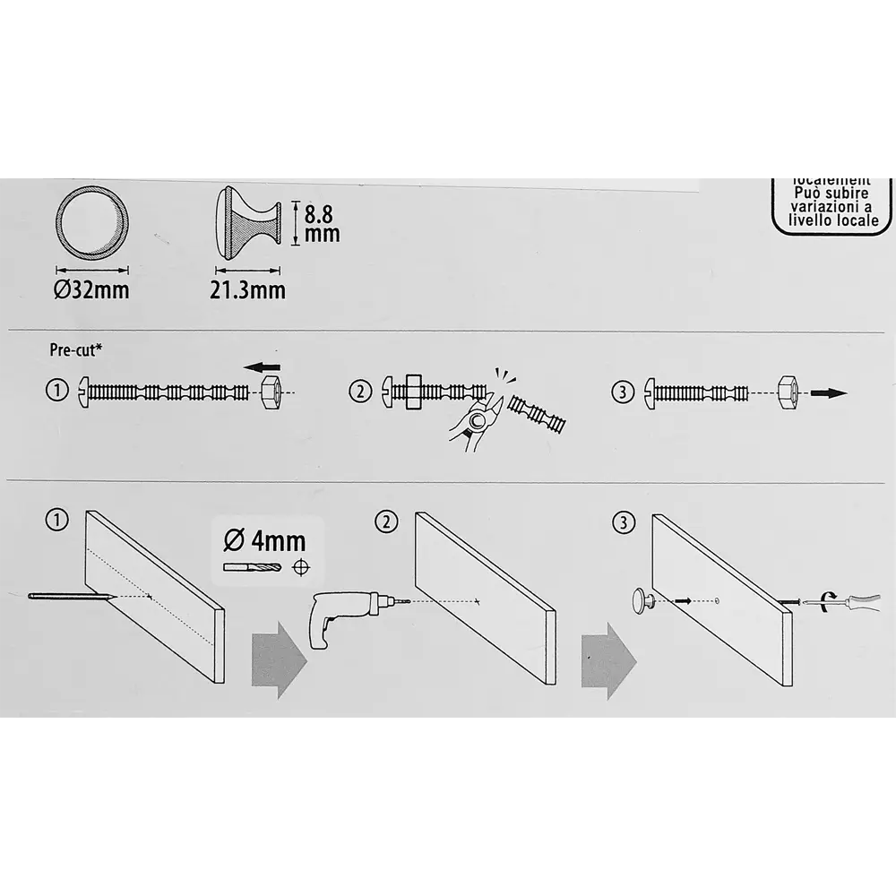 Ручка-кнопка мебельная Inspire Maiko 300 мм, цвет белый/серебристый, 2 шт STLM-2185271 - Вид №4