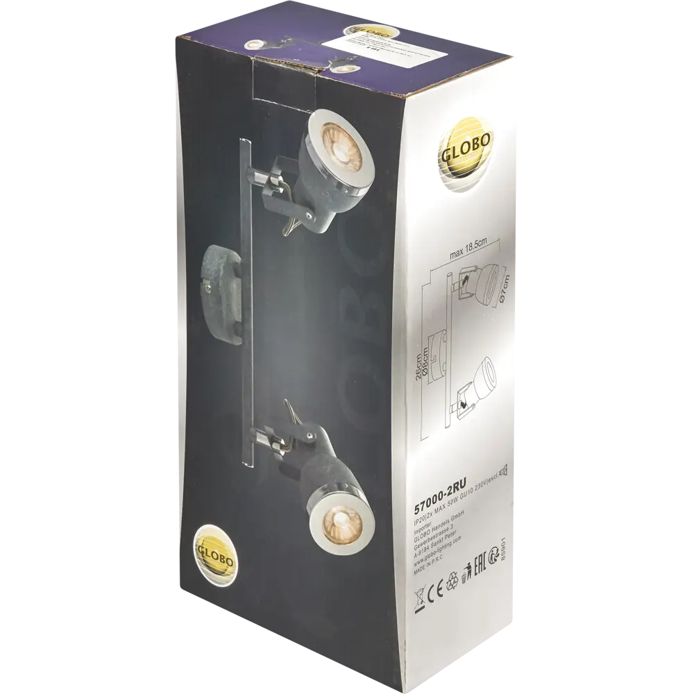 Спот GLOBO 57000-2  GU10 2x50W серый STLM-2040412 - Вид №6