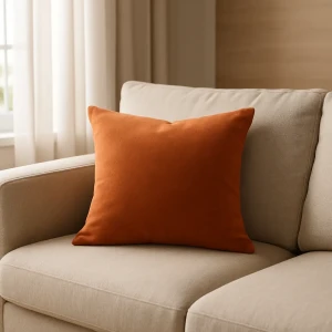 Подушка Flandria 45x45 см однотонная цвет терракотовый 89395107 STLM-2146899