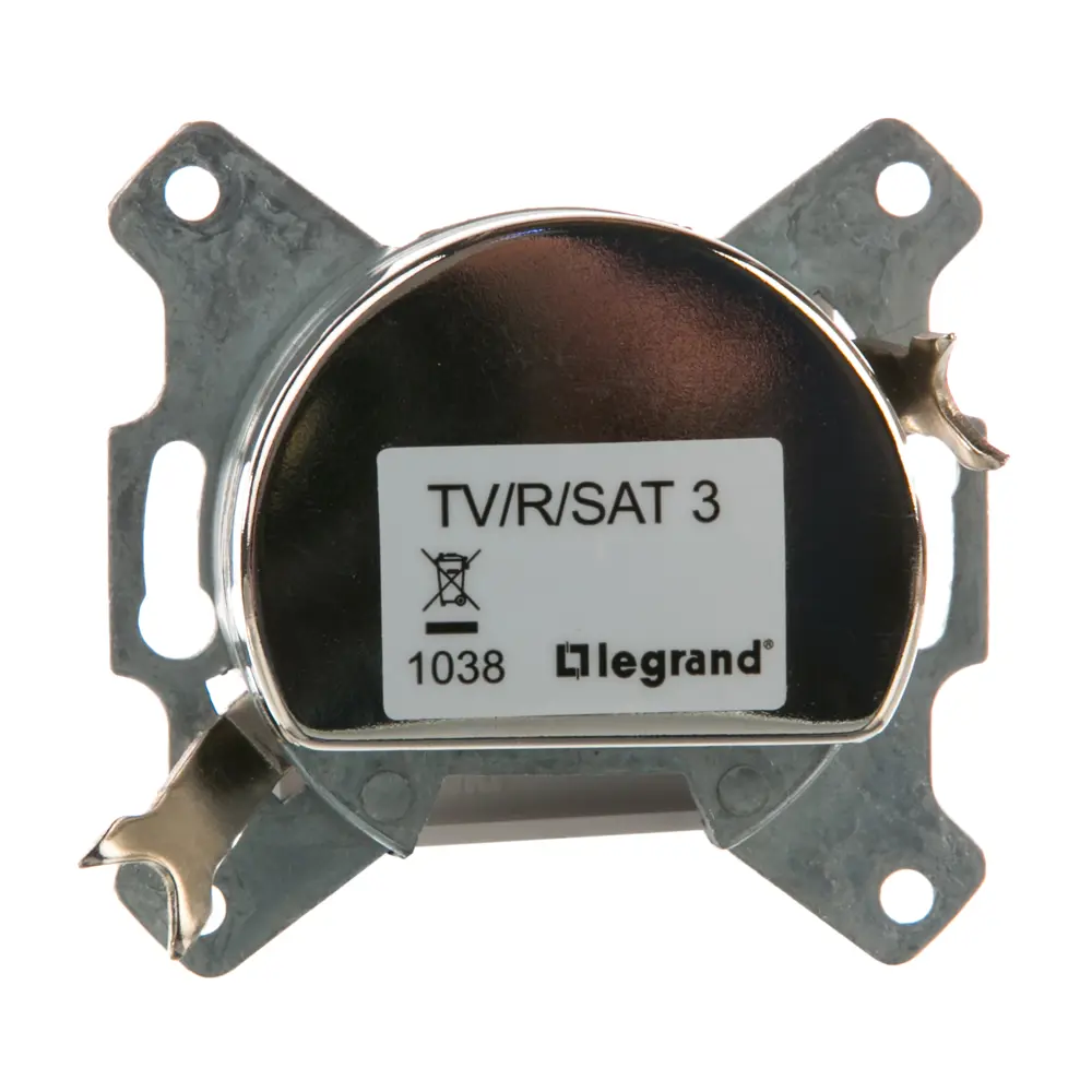 ТВ-розетка встраиваемая Legrand Cariva TV-FM-SAT звезда цвет белый STLM-2040748 - Вид №3