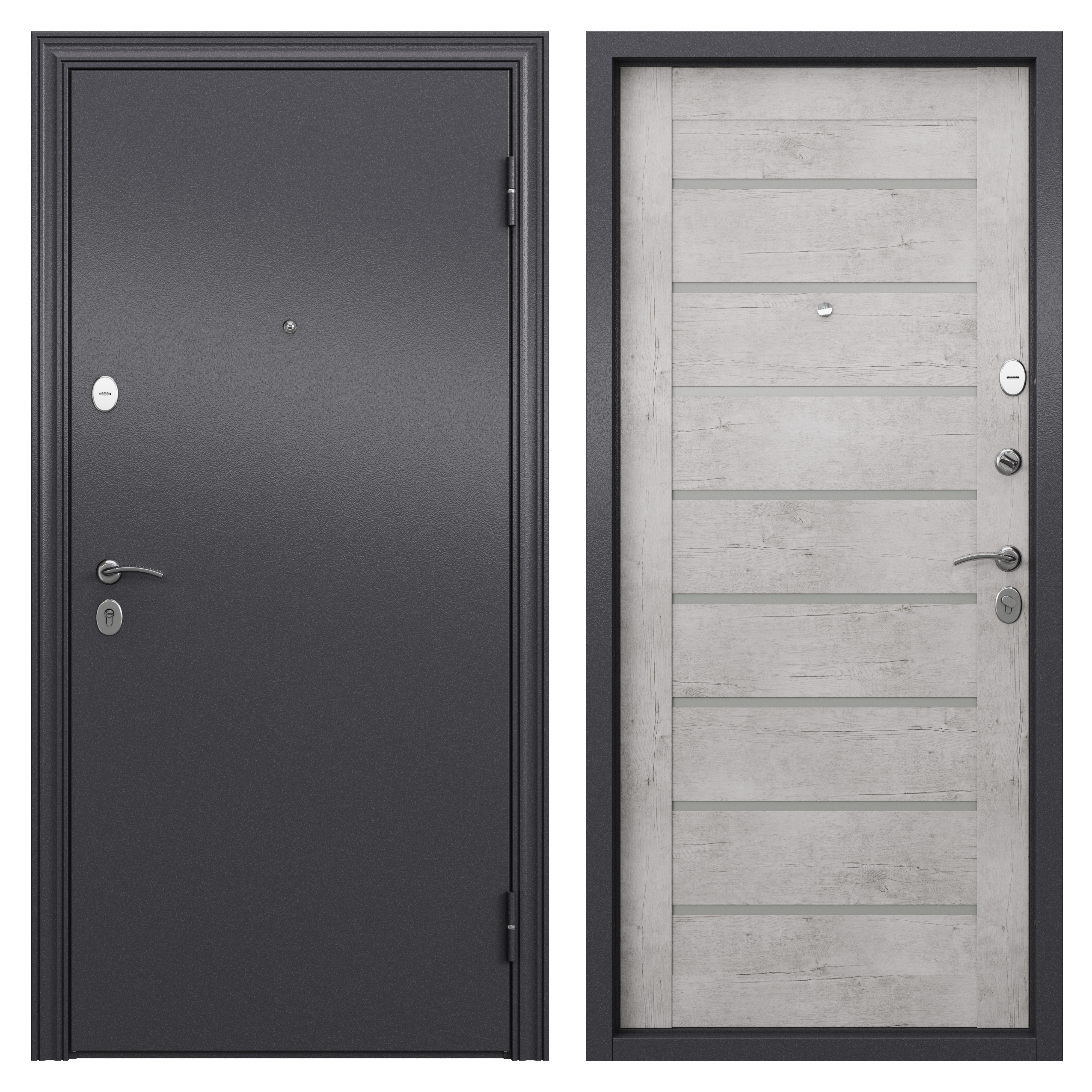 84428380 Дверь входная металлическая Страйд Тиволи 950 мм правая цвет серый STLM-0049895 TOREX