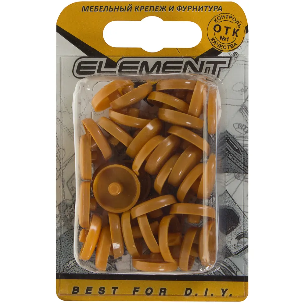 Заглушки рамного дюбеля Element 15 мм пластик цвет вишня, 35 шт STLM-2004059 - Вид №1