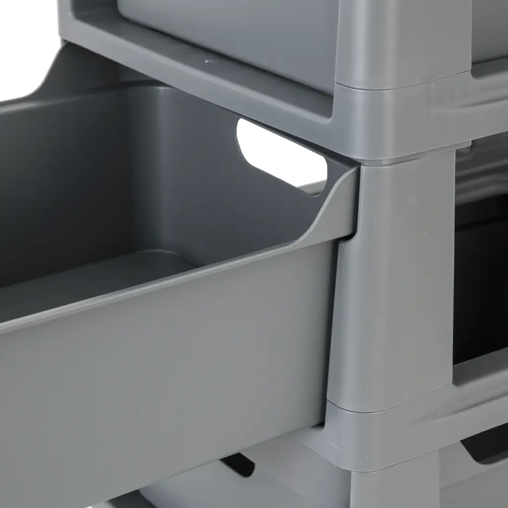 Комод LUXE 4 ящика 30x38.5x69 см пластик цвет серый 82995145 STLM-2094170 Santreyd  - Вид №4