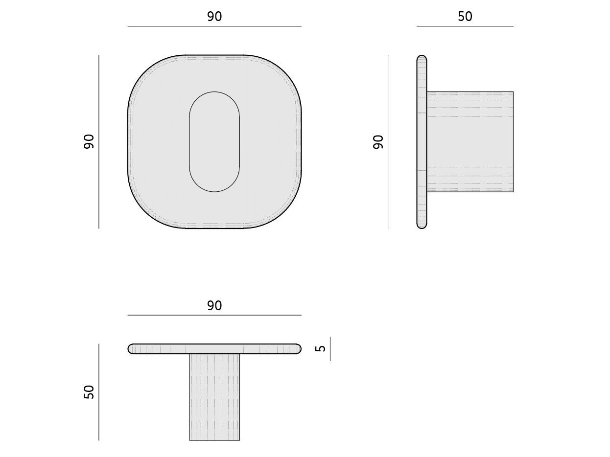 Высокий квадратный журнальный столик из МДФ Punto Zero Франка и Аллегра ARCH-00084678 - Вид №5