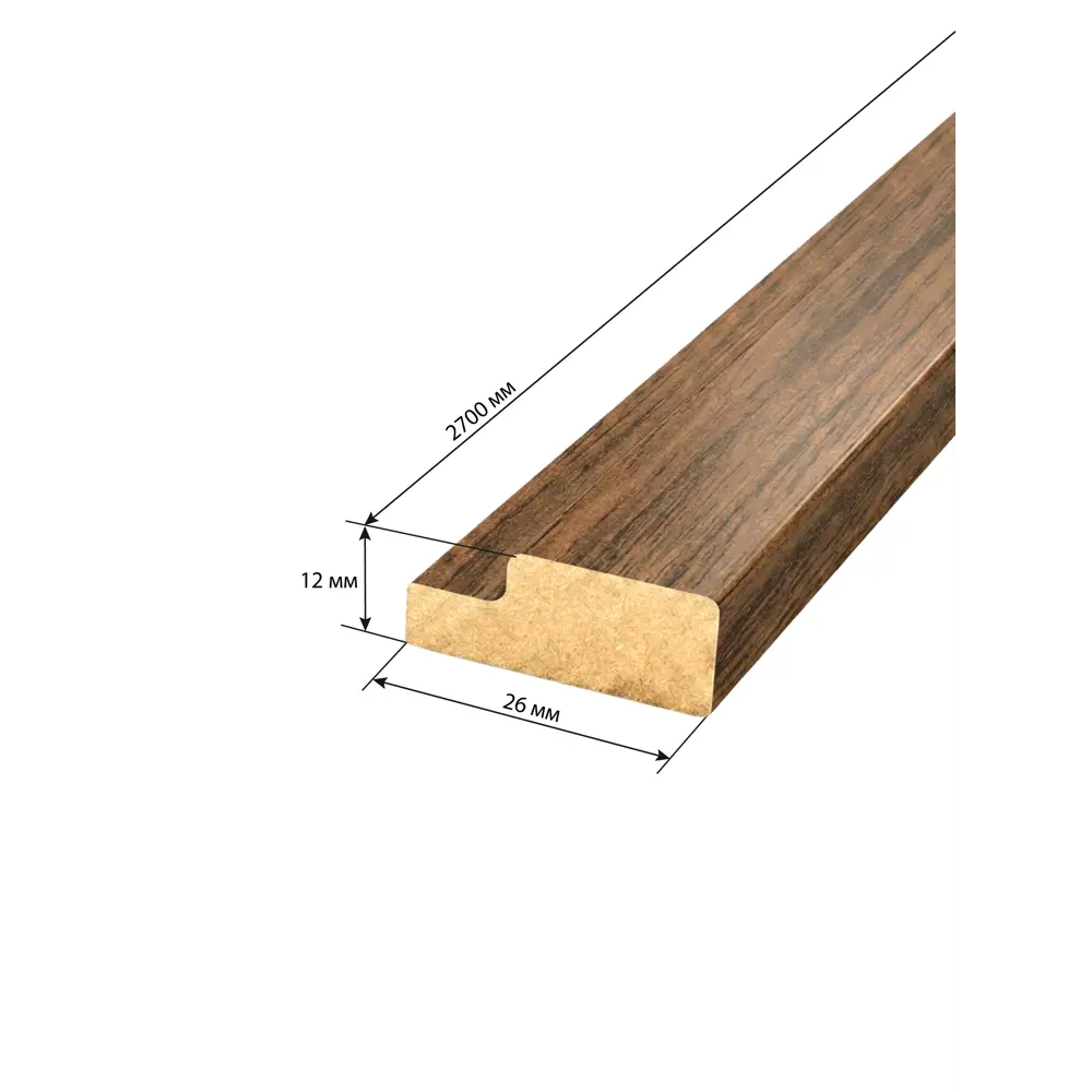 Профиль старт/финиш Рейки МДФ грецкий орех 12x26x2700 мм Santreyd STLM-2194045