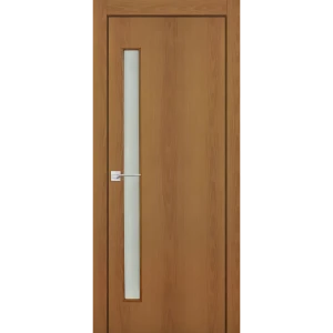 Комплект двери со стеклом 80x200 см финиш бумага цвет орех с добором 100 мм
