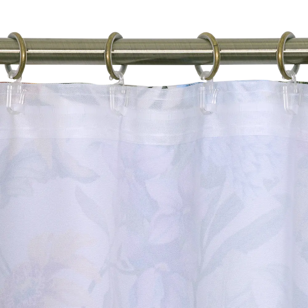 Штора на ленте «Сиреневые цветы» 140х260 см полиэстер цвет сиреневый SEASONS STLM-2107600 - Вид №4