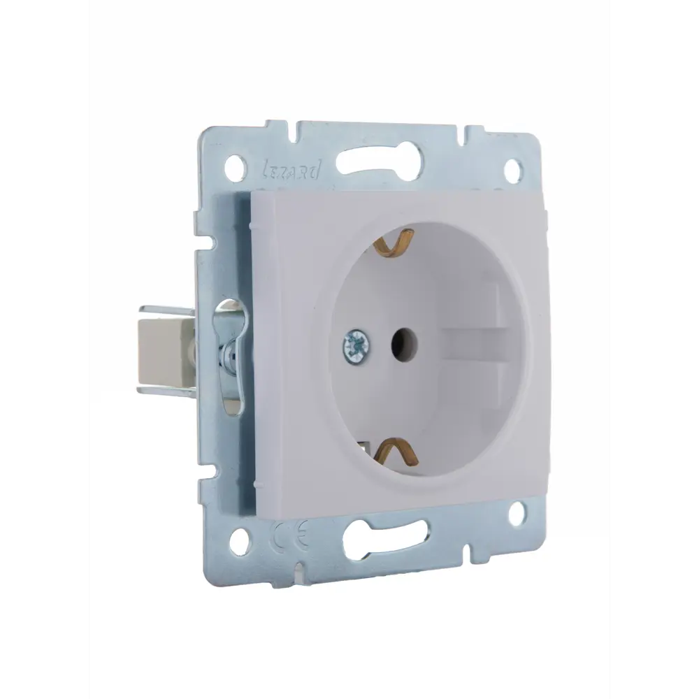 Розетка Lezard Karina с защитой от детей цвет белый STLM-2105708 - Вид №2
