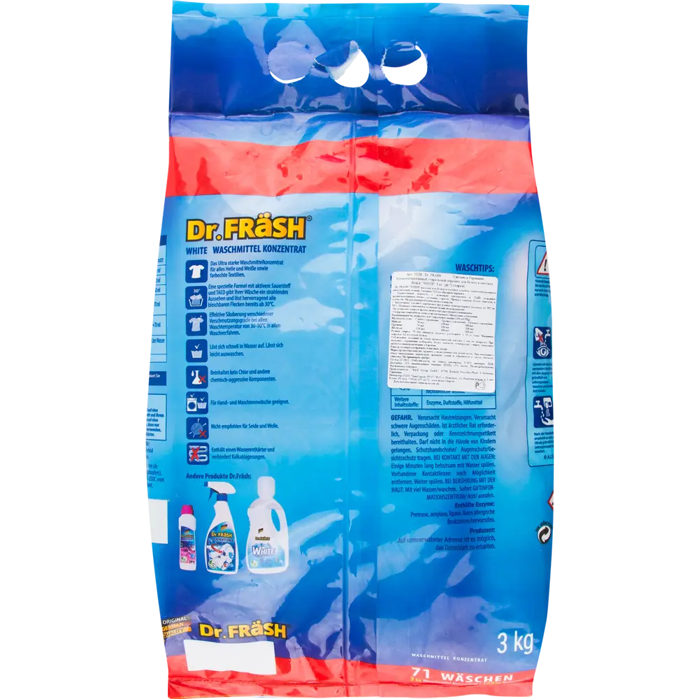 Концентрированный стиральный порошок Dr.Fräsh White 3 кг 82452441 STLM-2141466 DR.FRASH  - Вид №1