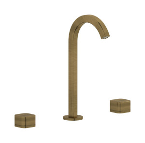 Смеситель для раковины на 3 отверстия с коротким изливом в комплекте с донным клапаном. WE ARE IB eo392mb_1 Modern Bronze Elio