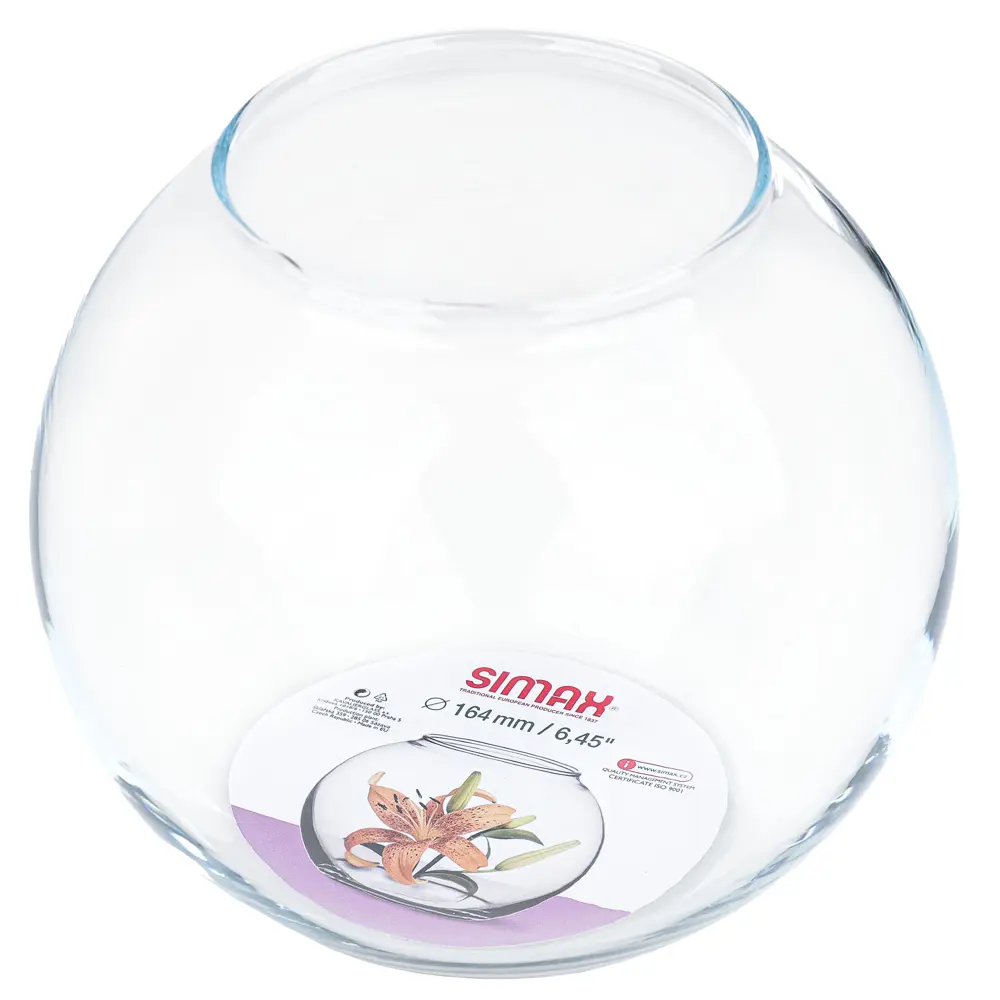 Ваза Simax Globe стекло цвет прозрачный 16.4 см 89456063 STLM-2132442 Santreyd  - Вид №1