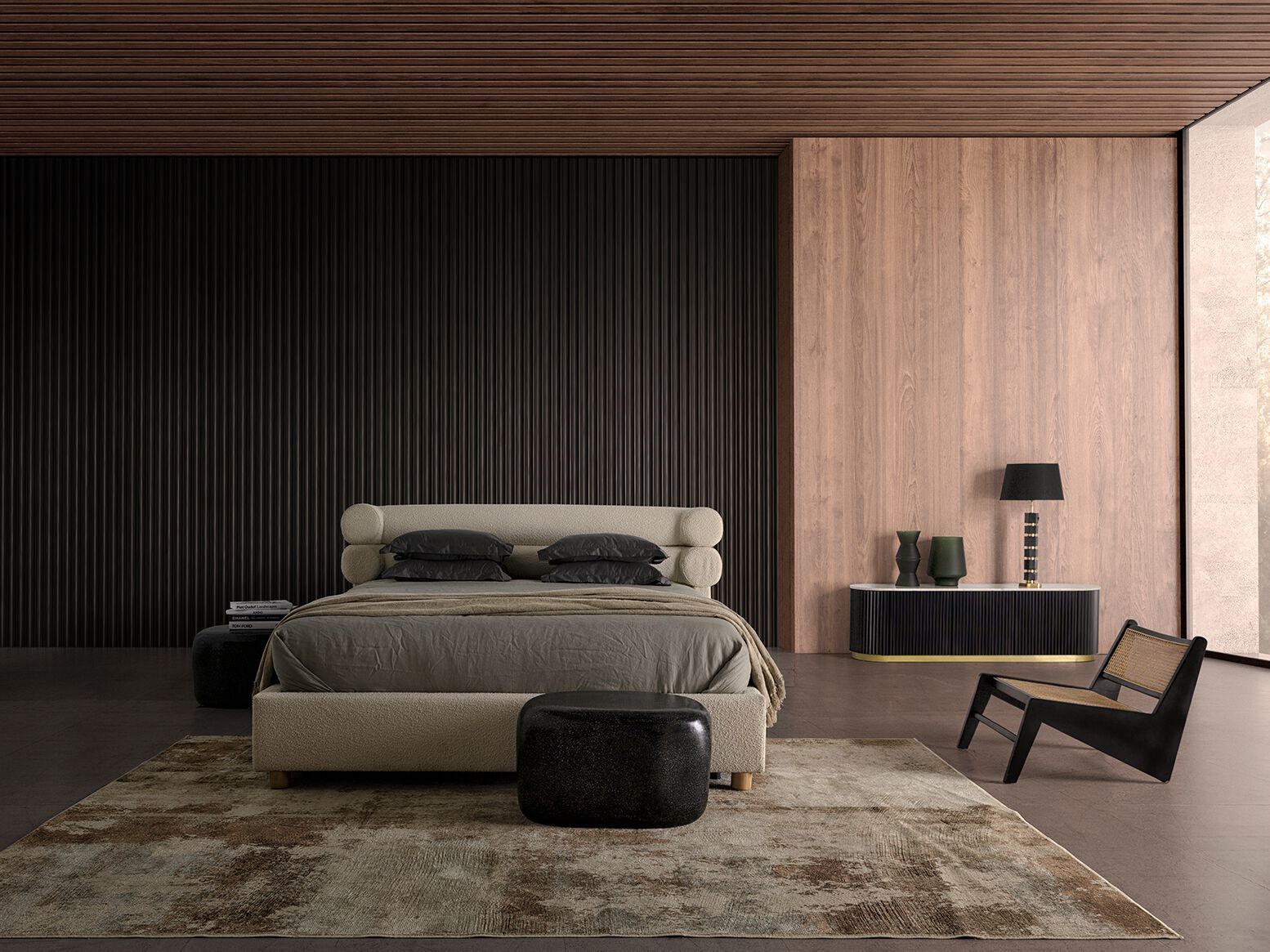 Двуспальная деревянная мягкая кровать Vical Home CHIARI ARCH-00075496 - Вид №2