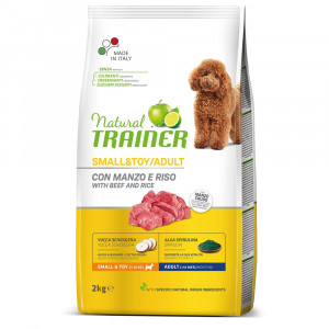 ПР0059528 Корм для собак TRAINER Natural Small&Toy для мелких и миниатюрных пород, говядина, рис сух. 2кг NATURAL TRAINER